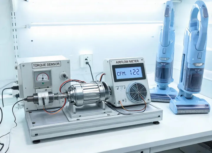 Cordless vacuum motor validation